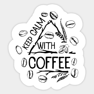 keep calm with coffee Sticker